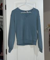 Universal Thread teal oversized v-neck sweatshirt Photo 0
