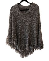 Hem & Thread  Pullover Fringe Poncho Size S/M Photo 0