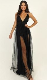 Showpo Like A Vision Dress In Black Mesh Photo 0