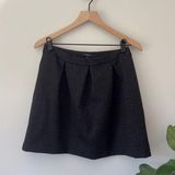 Madewell Business Casual Professional Skirt Pleated Front Zip Up Zipper Side EUC Photo 0