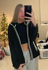 CHAPS Black Zip up Hoodie Photo 0