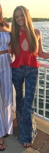 Hazel Boutique Red Tie Front Top  Photo 0