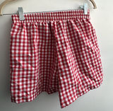 Red and White Gingham Shorts Size M Photo 0