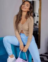 SheIn Pearl Button Knit Cardigan Crop Photo 0