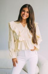 Yellow Charleston Ruffle Top Photo 0