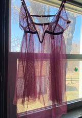 Victoria's Secret Maroon/purple  Babydoll Lingerie  Photo 0