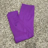 Purple seamless athletic cropped leggings Photo 0