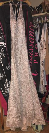 White Sparkly Prom Dress Size 6 Photo 0