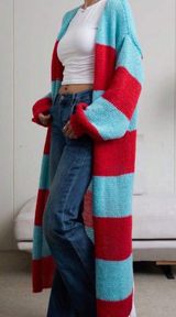 knitted stripped sweater  Photo 0