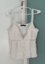 ZARA White Lace Top Photo 0