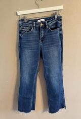 Flying Monkey Dark Blue Cropped Jeans Frayed Photo 0