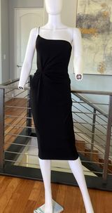 Nookie Lust One Shoulder Midi Dress In Black Photo 0