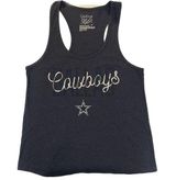 NFL Dallas Cowboys Her Style Racerback Tank Top - Blue/Grey - Size M Photo 0