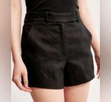 Abercrombie & Fitch 100% Linen Women's Black Shorts Size 28 Photo 0