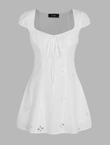 Cider Floral Eyelet Lace Mini Dress Photo 0