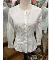 Massimo Dutti White Hidden Button Button Down in 8 Photo 0