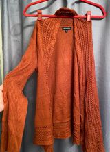 Notations burnt orange cardigan sweater  Photo 0