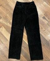 Sonoma NWT Black Suede Leather Dress Pants Size 8 Photo 0