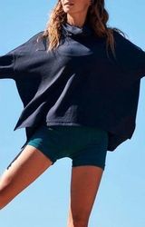 Free People Movement Can't Handle This Turtleneck in Blue comfort size small Photo 0