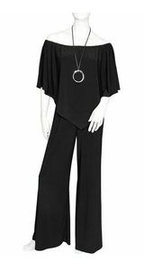 Joseph Ribkoff Off The Shoulder Daisy Jumpsuit Photo 0