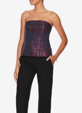 Intermix ciara brocade metallic strapless top Photo 0