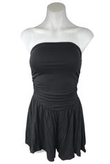 Urban Outfitters Dakota  Black Strapless Wide Leg Tube Romper Short Jumpsuit XS Photo 0