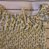 Yellow Floral Crop Top Photo 0
