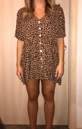 Princess Polly Leopard Flowy Dress Photo 0