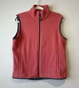 WOOLRICH Women’s Size Large Vest Fleece Full Zip Pink Pockets Sleeveless Jacket Photo 0