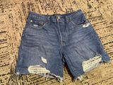 Levi’s 501 High-Rise Distressed Jean Shorts Photo 0