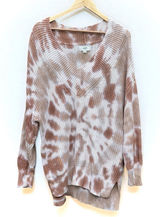 Arie Oversized Open Knit Tie Dye Sweater Photo 0