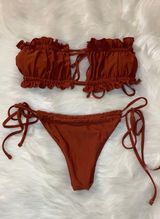 SheIn Brown String Bikini Set Photo 0