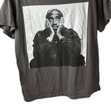 2Pac Women XL Gray Graphic Tee Short Sleeve Hip Photo 0