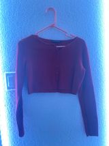 Brandy Melville Red Button Up Long Sleeve Photo 0