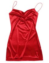 Zaful Side Slit Satin Dress Photo 0