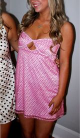 For Love & Lemons Mini Dress Pink Slip Glitter Photo 0