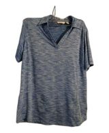 Lady Hagen blue variegated women golf polo Medium M short sleeve Photo 0