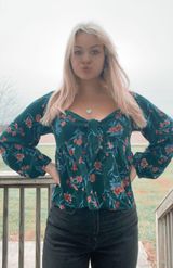 American Eagle Long Sleeve Blouse Photo 0