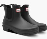 New in Box Hunter Chelsea Short Pull On Rain Boot - Black Size 7 Photo 0