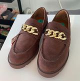 NWT Chunky Brown Suede Loafers Photo 0
