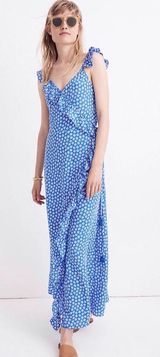 Madewell Ruffled Wrap Maxi Dress size 0 Photo 0