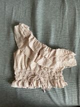 Love Shack Fancy Lush Ruffled cropped blouse Photo 0