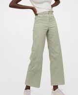 H&M High Waisted straight leg sage mom jean Photo 0