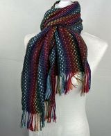 Merona Scarf Rectangular Rainbow Weave Warm Soft Photo 0