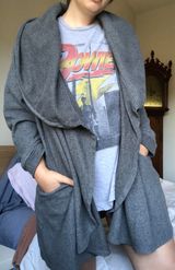 Cuddl Duds Gray Fleece Cardigan/Robe Photo 0