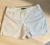 White House Black Market White Dressy Shorts Size 4 Photo 0