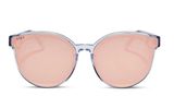 DIFF eyewear Gemma Clear Crystal Peach Mirror Sunglasses Photo 0