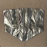 White fox silver corset top Photo 0