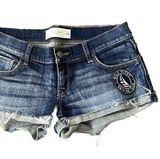 Gilly Hicks Cut-Off Shorts Womens 2 (actual 26x3.5) Blue Denim Ultra Low Rise Photo 0