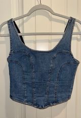 Corset Crop Jean Top Photo 0